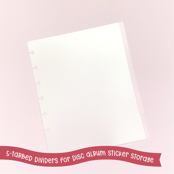 Tabbed Dividers for Disc Album Sticker Storage