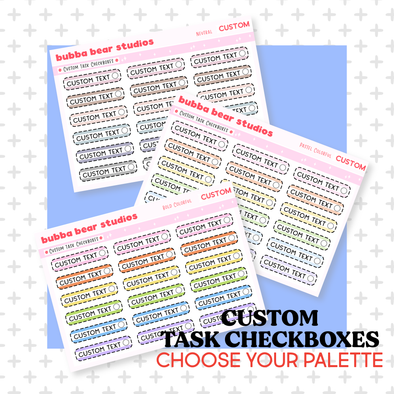 CUSTOM Task Checkboxes - Choose Your Palette Bubba Bear Studios CUSTOM Task Checkboxes - Choose Your Palette