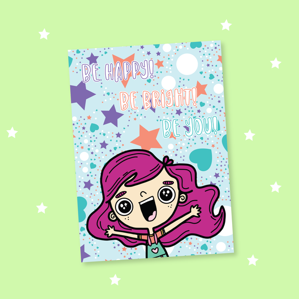 Be Happy Doodle Card