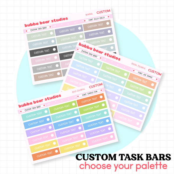 *CUSTOM* Task Bars - Choose Color Palette