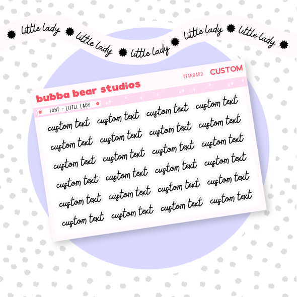 *CUSTOM* Text Little Lady Bubba Bear Studios *CUSTOM* Text Stationery