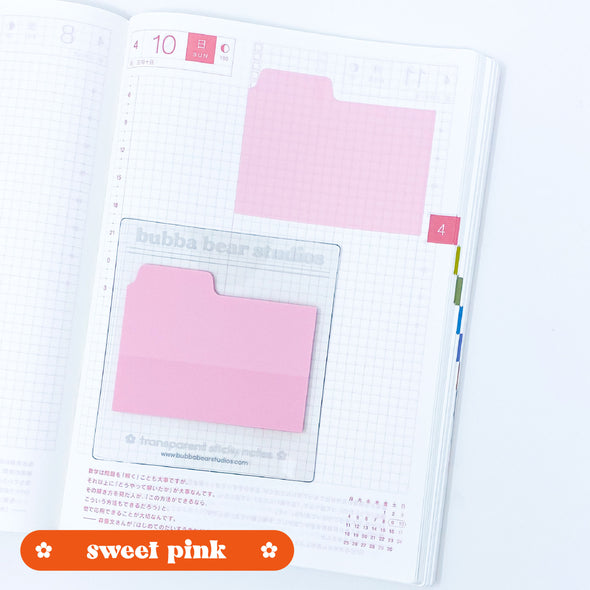 3" x 2" Tabbed | Transparent Sticky Notes