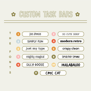 *CUSTOM* Task Bars - Choose Your Own Color Bubba Bear Studios *CUSTOM* Task Bars - Choose Your Own Color Stickers