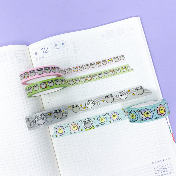 Pink Bearmoji Washi Tape