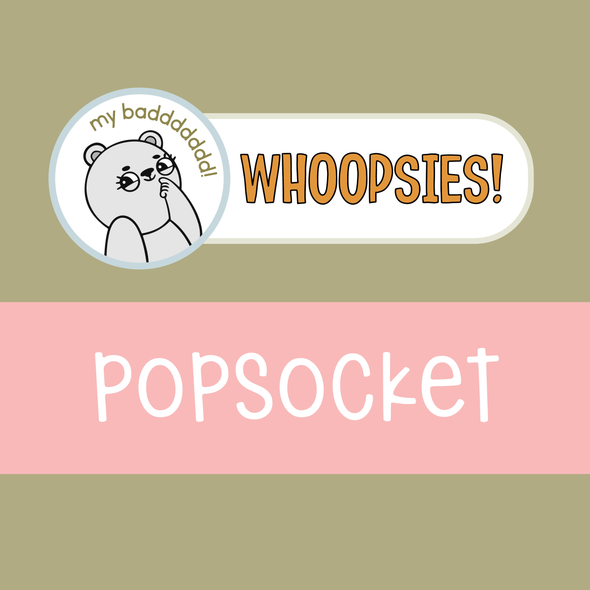 Whoopsie Bear Bow Popsocket